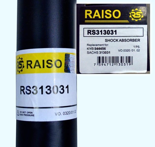 Амортизатор задний Raiso (Швеция) Volkswagen Transporter T5 Фольксваген Транспортер Т5 #RS313031 UAVJOLR8 rs-2367 фото