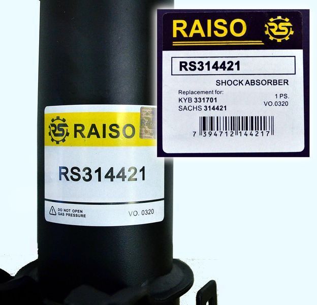 Амортизатор передній Raiso (Швеція) Мерседес Спринтер 906 Mercedes Sprinter 906 #RS314421 UAXIMLX8 rs-2377 фото
