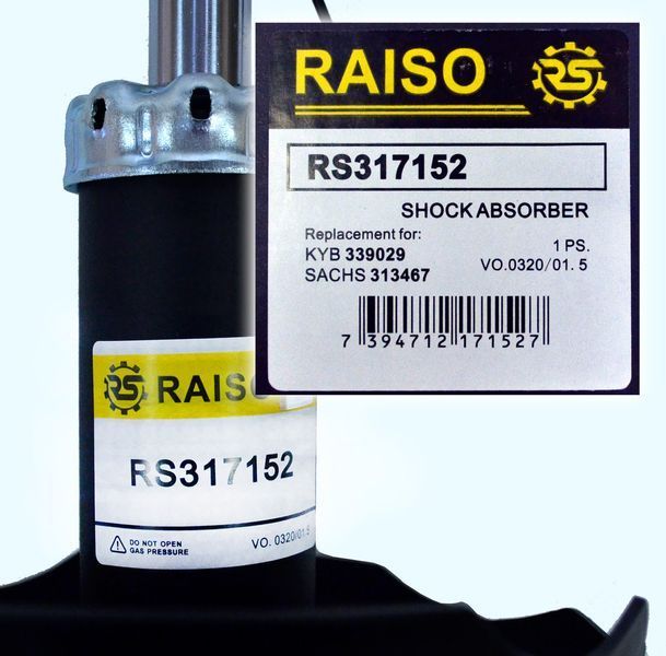 Амортизатор передний правый Raiso (Швеция) Chevrolet Lacetti, Шевроле Лачетти #RS317152 UAIEDUZ8 rs-2492 фото