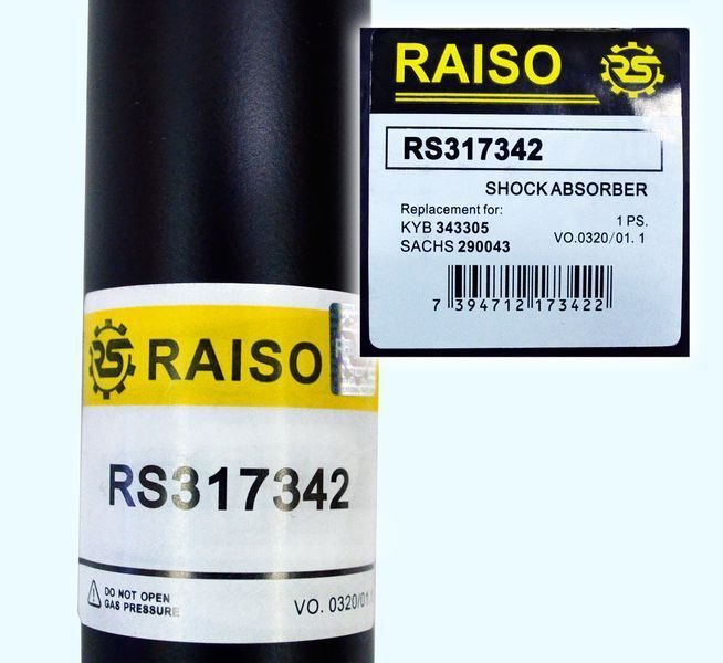 Амортизатор задний Raiso (Швеция) Мерседес Вито 638 Mercedes Vito 638 #RS317342 UASYPYX8 rs-2400 фото